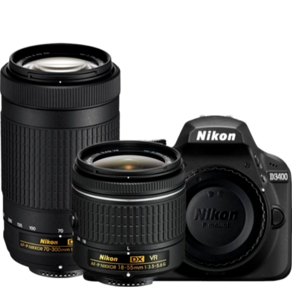 Nikon D3400 w/ AF-P DX NIKKOR 18-55mm f/3.5-5.6G VR & AF-P DX NIKKOR 70-300mm f/